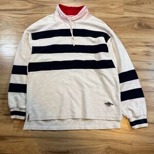 Pendleton Men’s L Striped Drawstring Pullover Sweater (Bleed Damage)